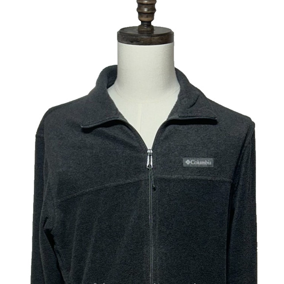 Columbia Jacket Mens Large Gray Fleece Steens Mountain Full Zip Outdoors Hiking - Picture 5 of 10